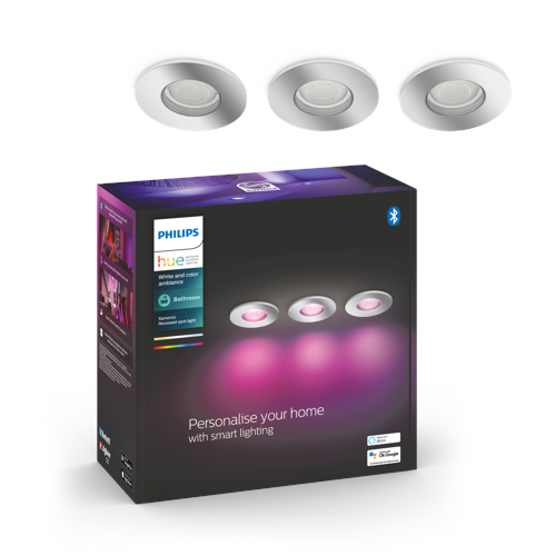 Philips Hue Xamento infälld spotlight 4.2 W, GU10 (3-pack)