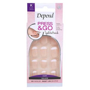Depend Press & Go French Look Pink Short