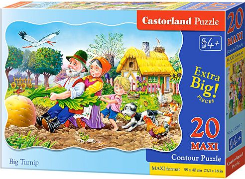 Castorland C-02283 Premium Big Turnip Contour Maxi pussel, 20 bitar, multicolor