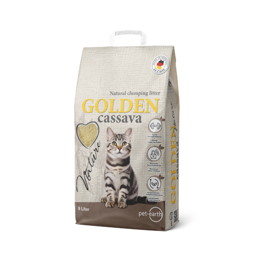 GOLDEN cassava - Nature - 9 liter catlitter