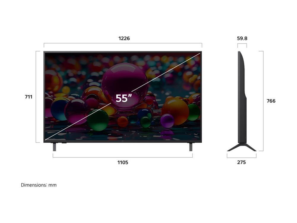 LG 55" UA 75 4K TV (2025)