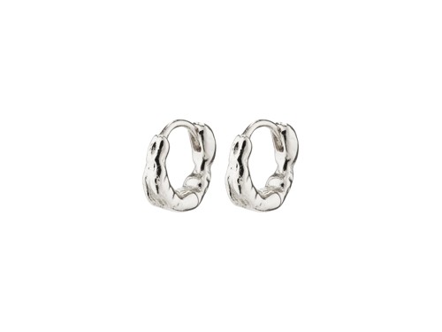PILGRIM - EDDY Organic Shaped Mini Huggie Hoops - Silver-Plated - 10 mm, bild 2