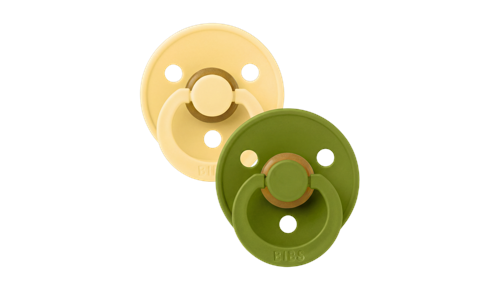 BIBS Pacifier Colour Latex Pale Butter/Wasabi Size 2 2pcs, bild 5