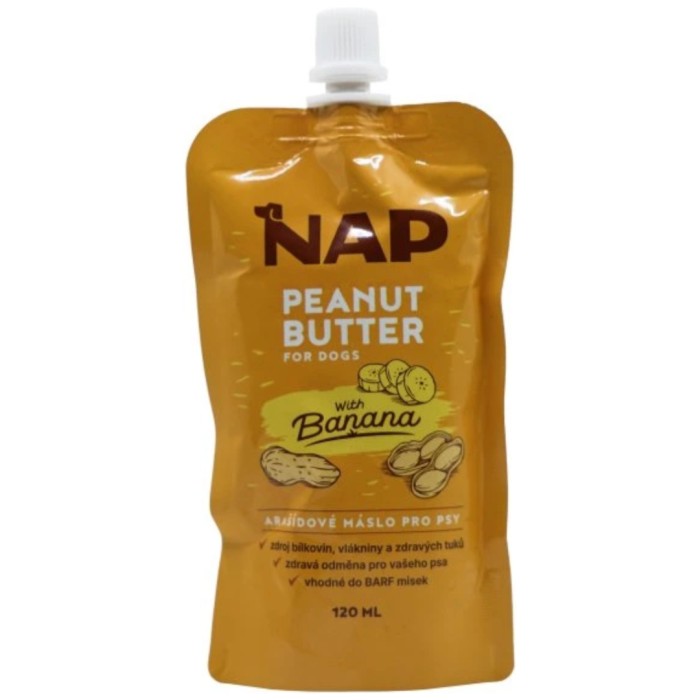 NAP Jordnötssmör Banan för hund 120 ml
