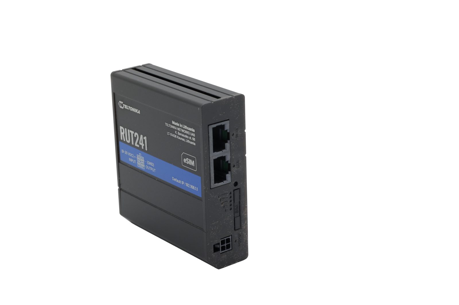 Teltonika RUT241 industrirouter 4G LTE Cat 4, 2x RJ45 100 Mb/s, eSIM, bild 4