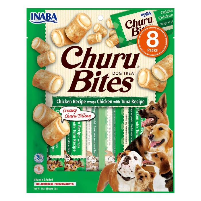 Churu Dog Bites Chicken Wraps with Tuna 8 st