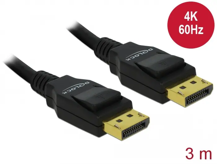 Delock DisplayPort 1.2-kabel 4K, 3m