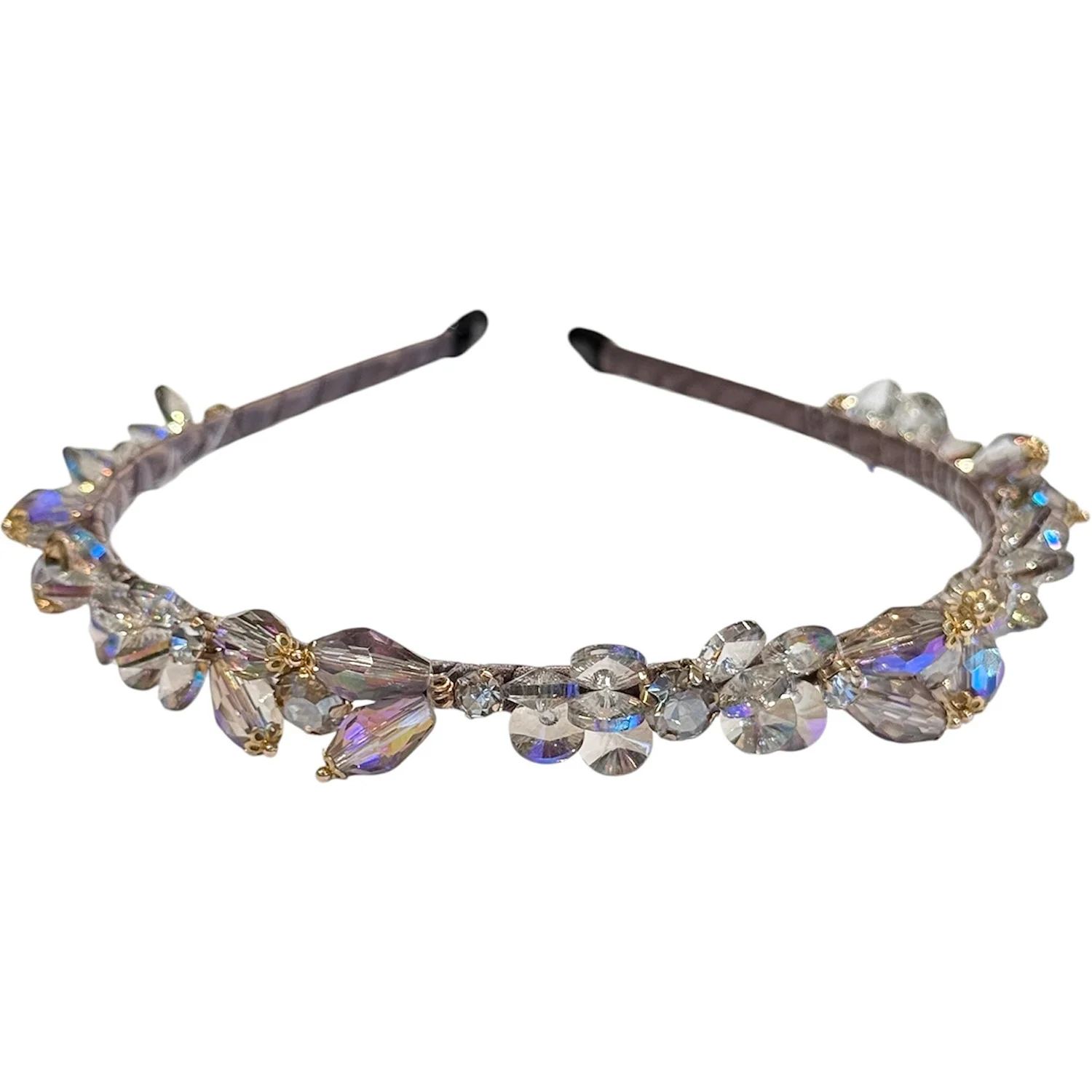 Dark Crystal Hair Band Taupe 1 pcs