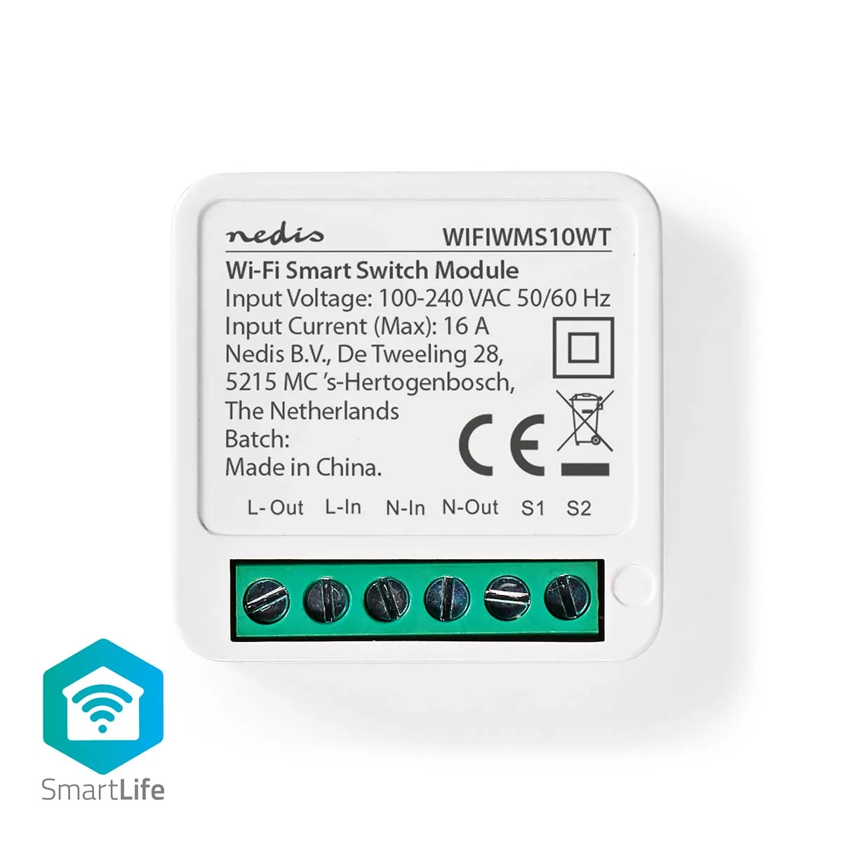 Nedis SmartLife WiFi Strömbrytare, 3680W
