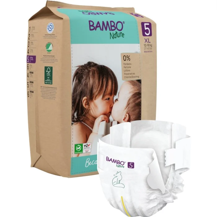 Bambo Nature Barnblöjor stl 5 (12-18 kg) 22 st