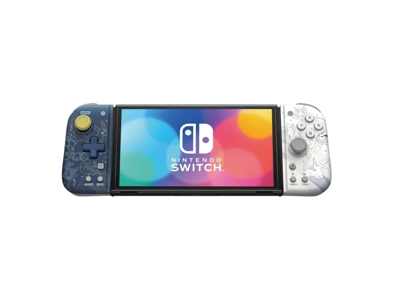 Hori Split Pad Compact Eevee, Spelplatta, Nintendo Switch, Nintendo Switch OLED, D-pad, Turbo-knapp, Blå, Vit, 192 mm, 153 mm