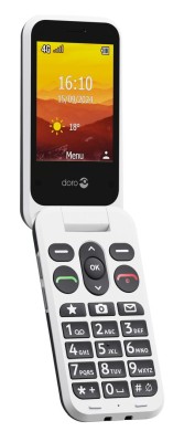 Doro Leva L21 mobiltelefon, svart/vit