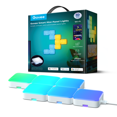 Govee Mini Panel Lights smart ljus startpaket, 10 st
