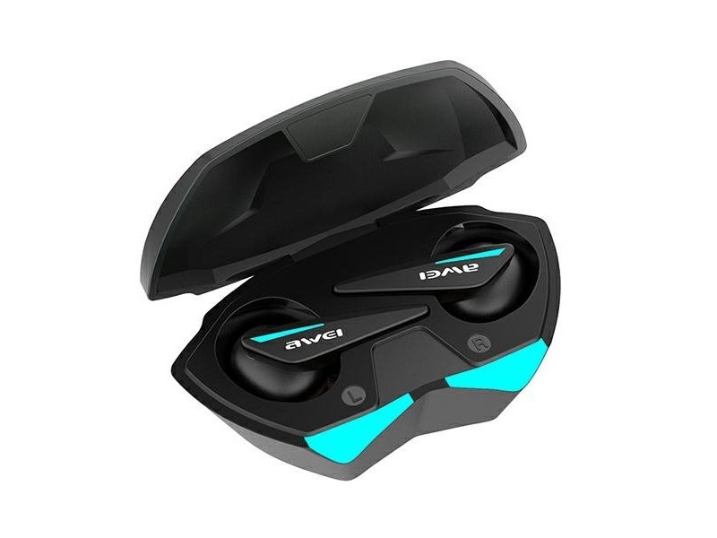 AWEI Bluetooth 5.0 T23 TWS-hörlurar + dockningsstation för gaming svart