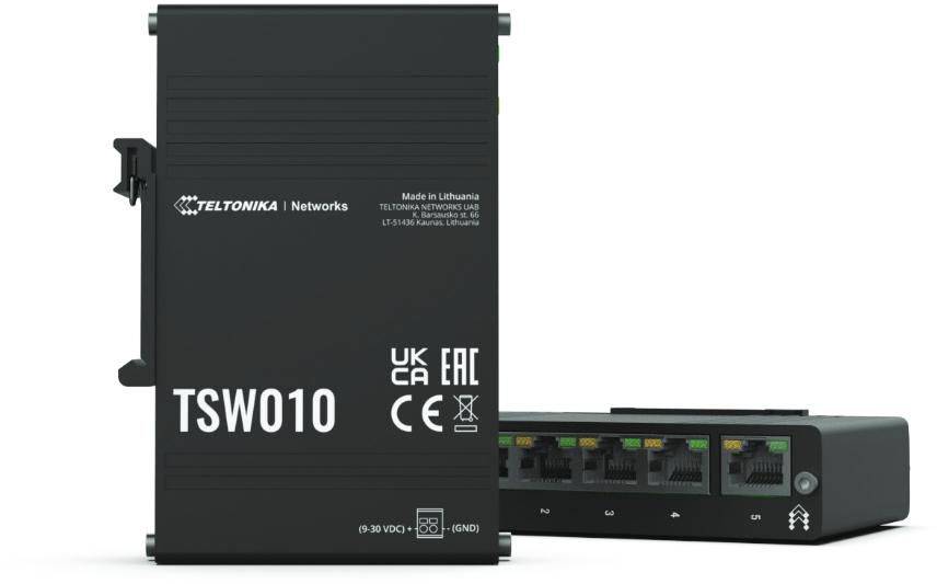 Teltonika TSW010 Industrial, 5-Port 10/100 Mbit, bild 3