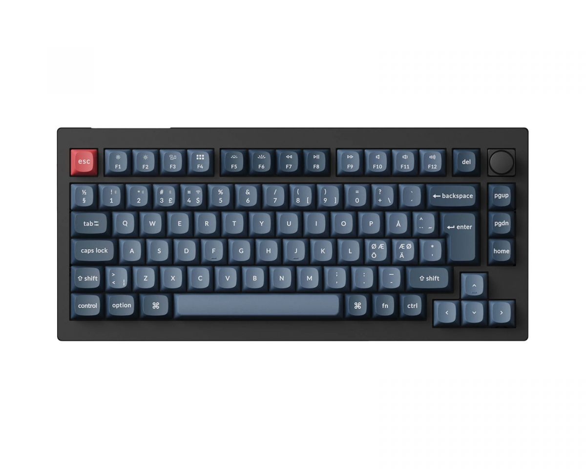 Keychron V1 Max 75% QMK RGB Hotswap Trådlöst Tangentbord [Gateron Jupiter Red] - ISO