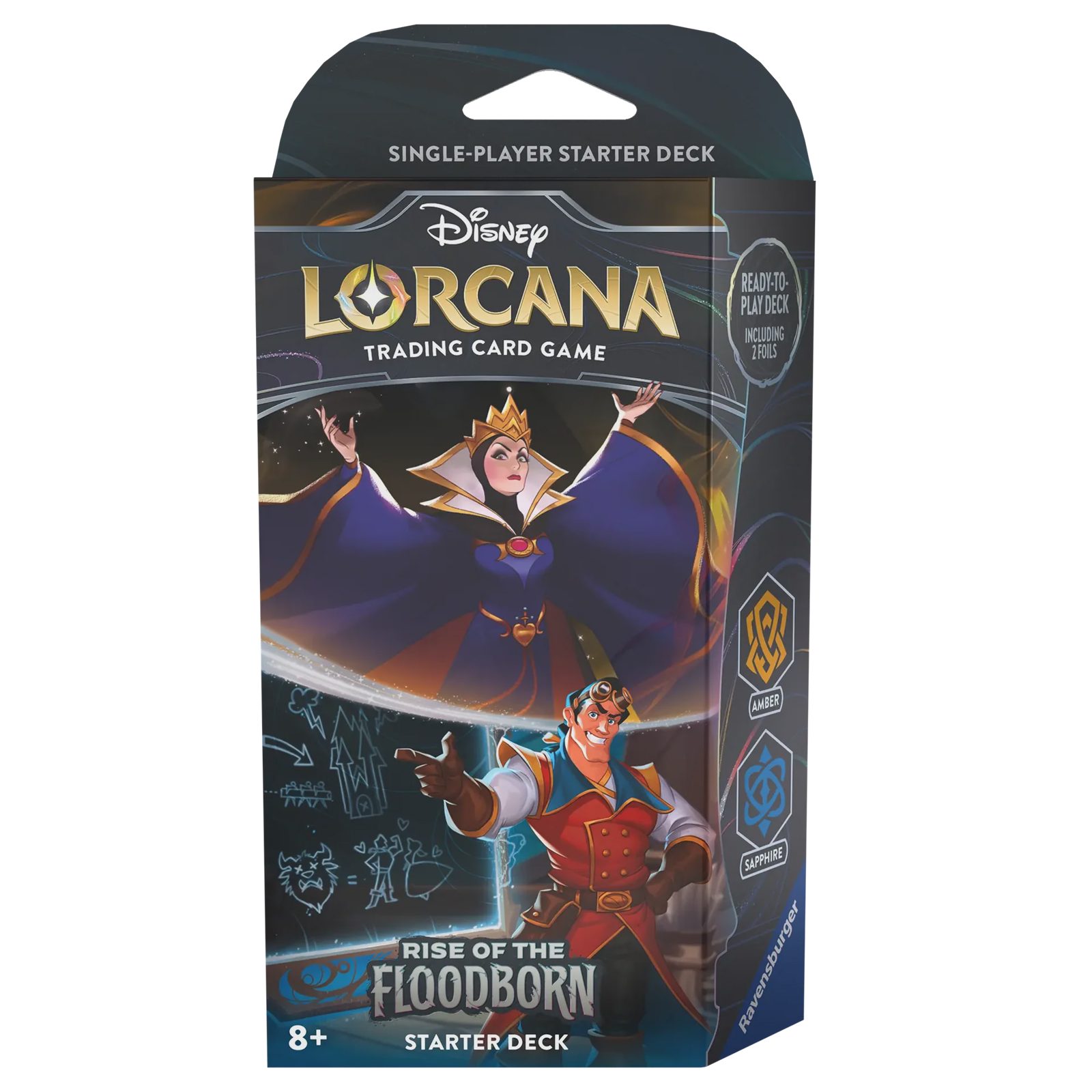 Disney Lorcana TCG Rise of the Floodborn Starter Deck - Amber/Sapphire, bild 2