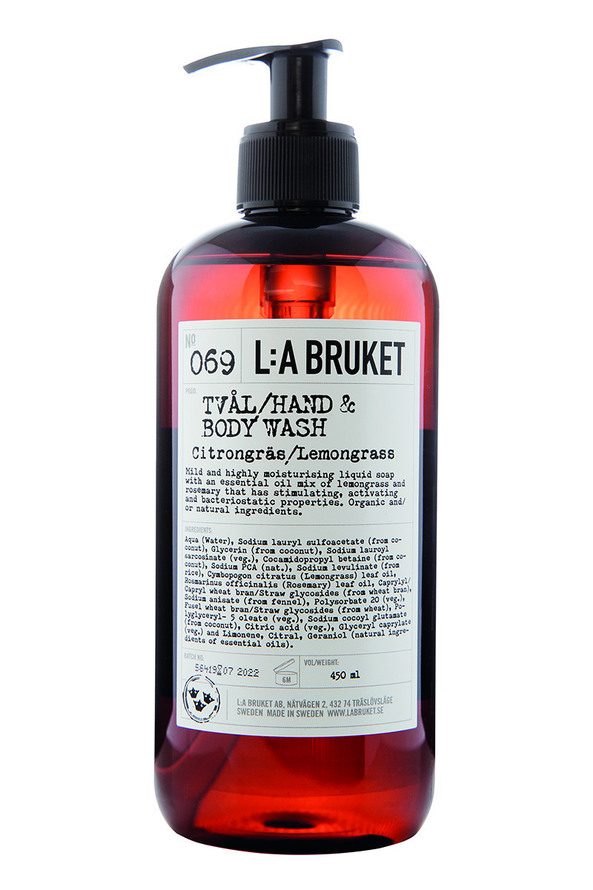 L:a Bruket Hand & Body Wash 069 Lemongrass 450 ml, bild 2