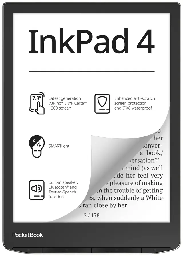 PocketBook InkPad 4 eBook 32GB (silver)
