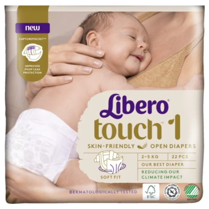 LIBERO 1 blöja 2-5 kg, 22 st
