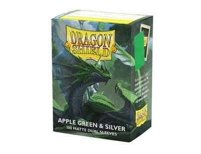 Sleeves Dragon Shield Matte Dual - 63 x 88 mm Apple Green & Silver