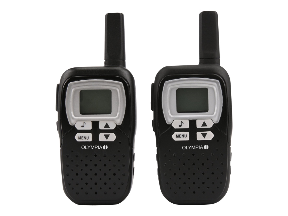 Olympia 1208 - Bärbar - tvåvägsradio - PMR - 446.00625 - 446.09375 MHz - 8-kanal - svart (paket om 2)