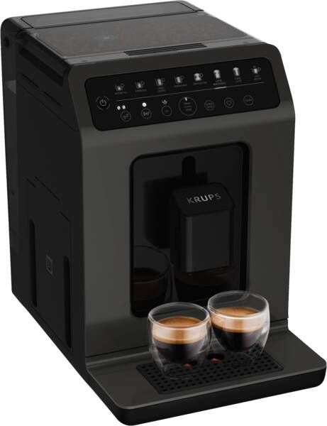 Krups Evidence EA89Z, Espressomaskin, 2,3 l, Kaffebönor, Inbyggd kvarn, Svart