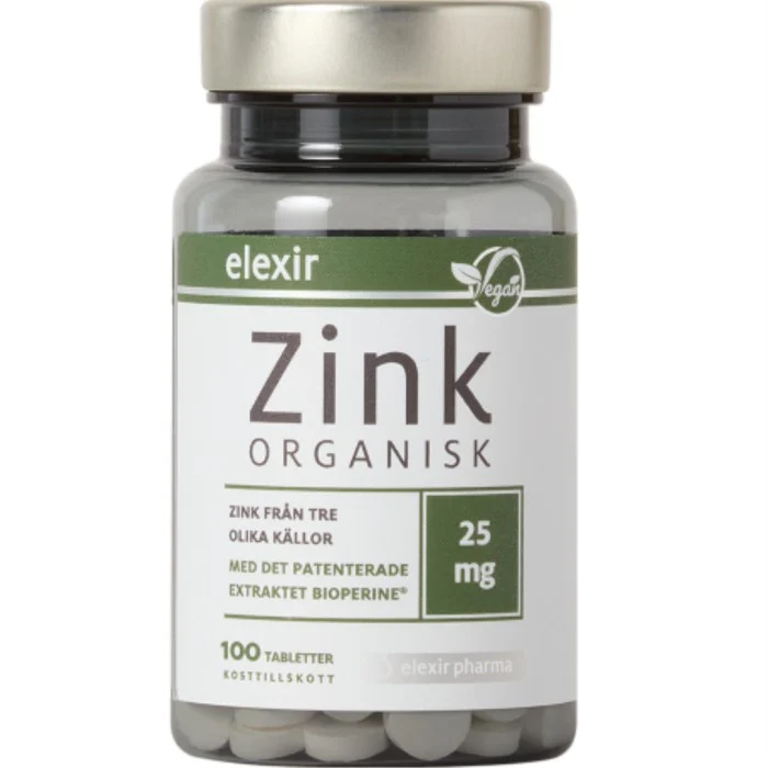 Elexir Pharma Organisk Zink 100 tabletter