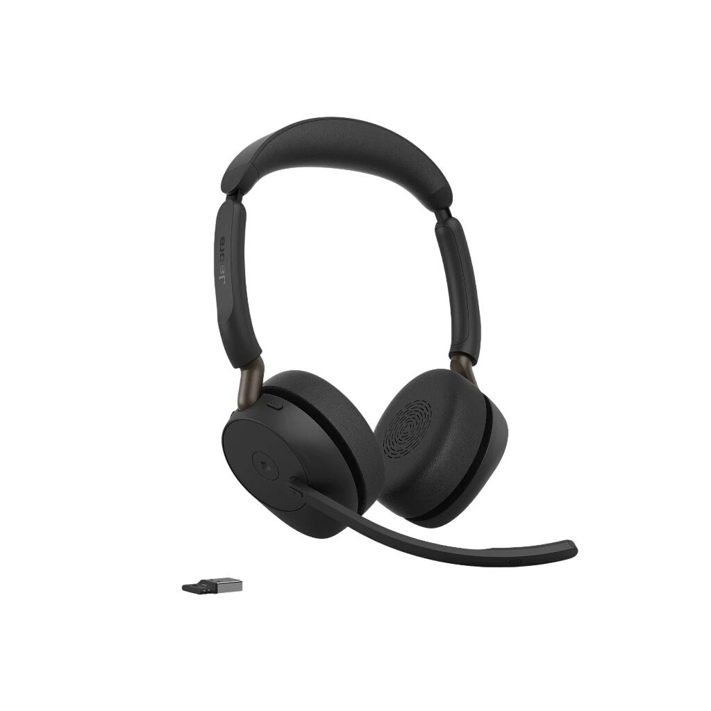 Jabra Evolve3 65 trådlöst on-ear-headset + stativ (MS Link 390a), bild 2