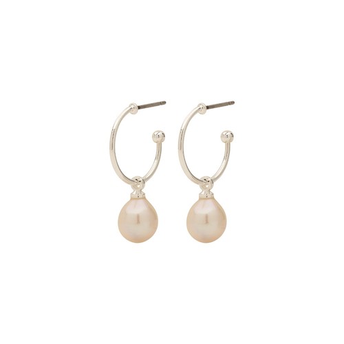 PILGRIM - EILA Pearl Earrings - Silver-Plated - 26 mm
