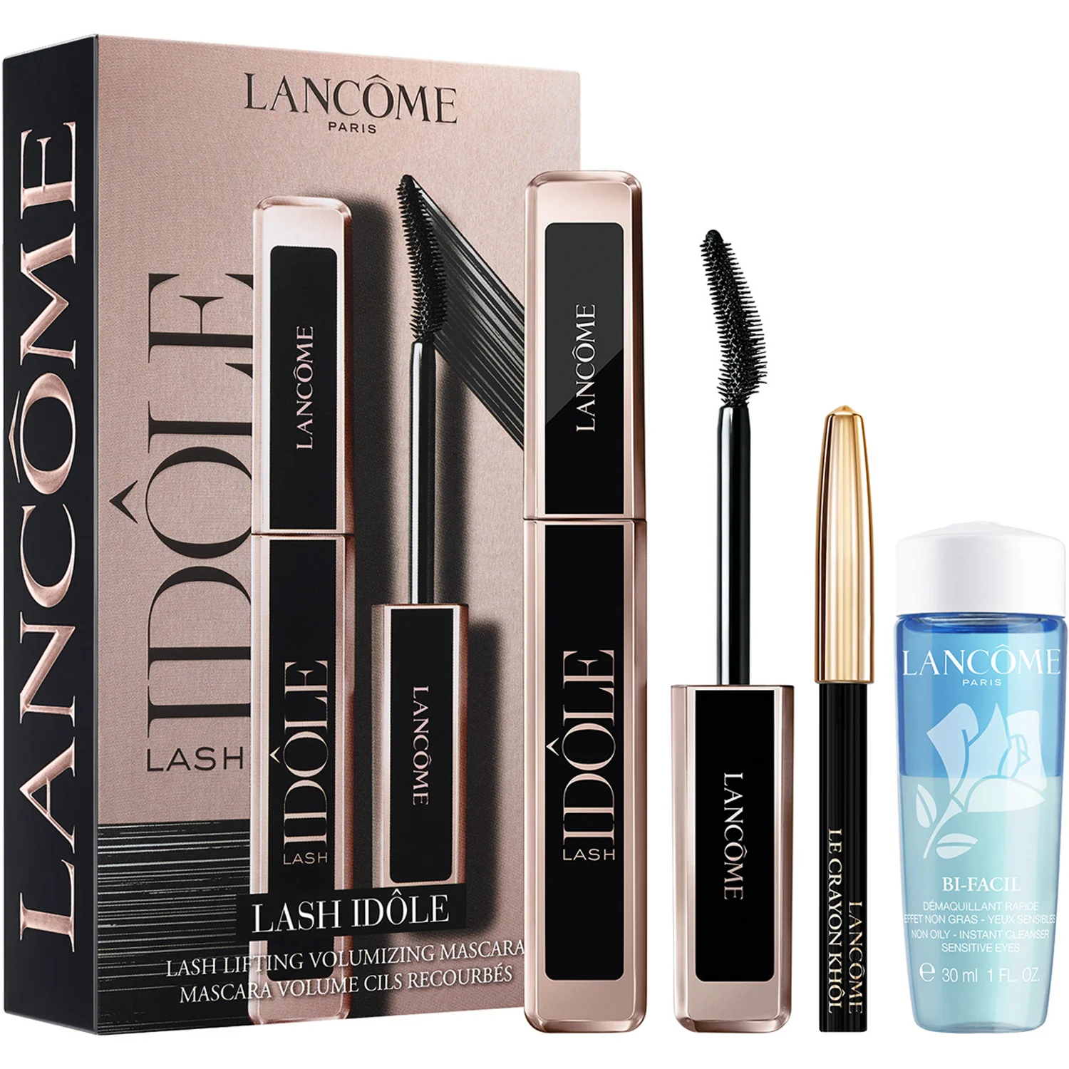 Lancôme Lash Idôle Set Crayon Khôl Mini, Lash Idôle & Bi Facil 30 ml