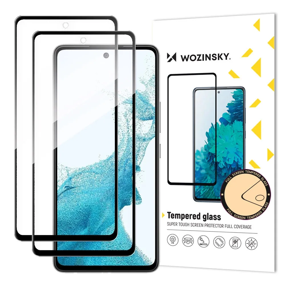 Wozinsky Härdat glas med full limning för Samsung Galaxy S26, 2 st, fingeravtryckskompatibelt.