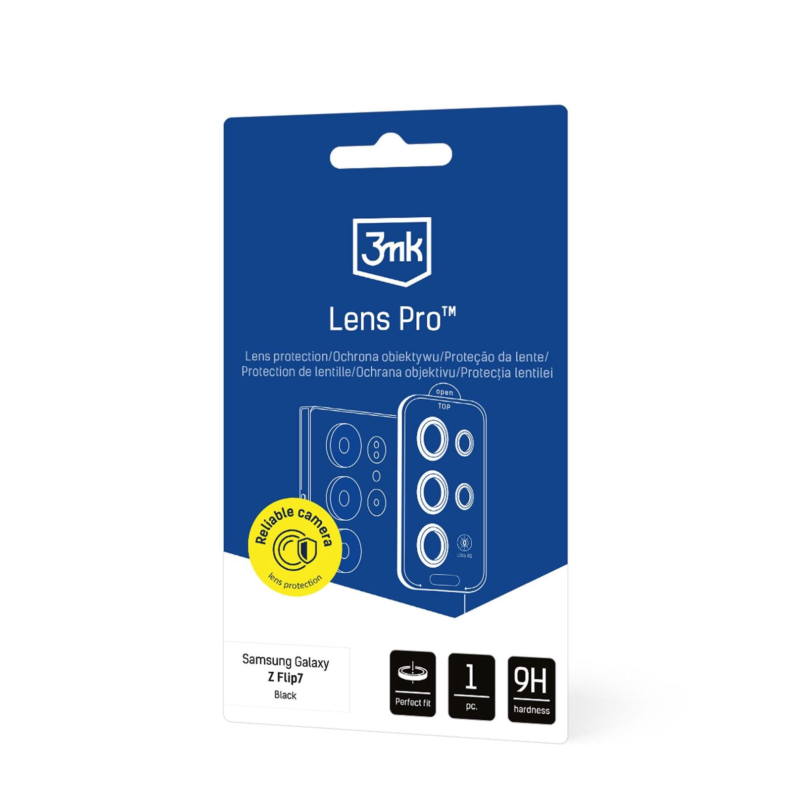 3mk Lens Protection Pro-kameraobjektivglas för Samsung Galaxy Z Flip 7 – svart, bild 4