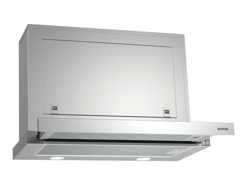 Gorenje BHP623E8X - Kåpa - teleskopisk - bredd: 60 cm - djup: 30.5 cm - utsug och återcirkulering (-) - rostfritt stål