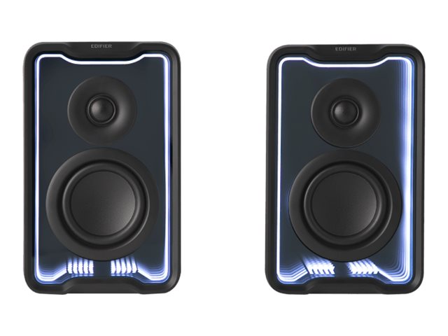 Edifier QR30 2.0 Desktop Active Speaker, 2x15W RMS, Bluetooth/USB-A, RGB - Svart