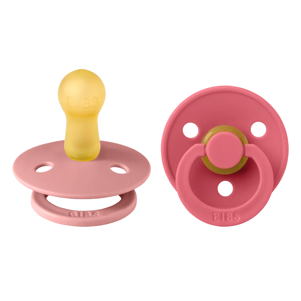 BIBS Pacifier Colour Latex Dusty Pink/Coral Size 2 2 st