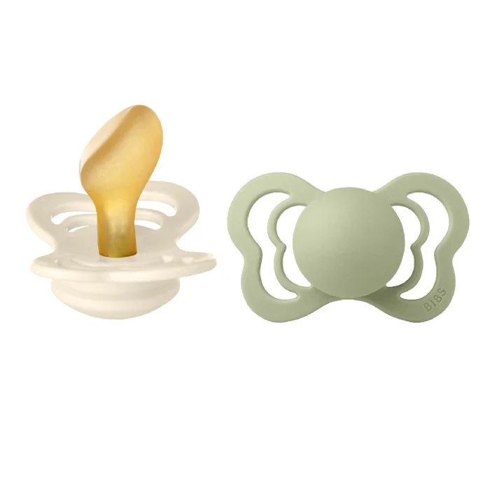 BIBS Couture 2-pack Latex Size 2 Ivory/Sage