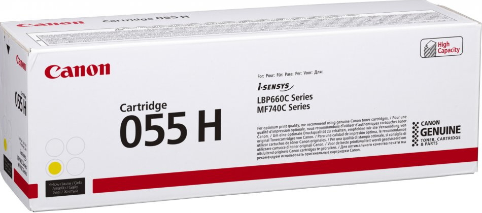 Canon CLbp 055, gul toner med Hög kapacitet, bild 2