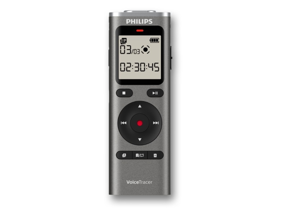 Digital diktafon Philips DVT1170 8 GB med USB-C + plats för minneskort