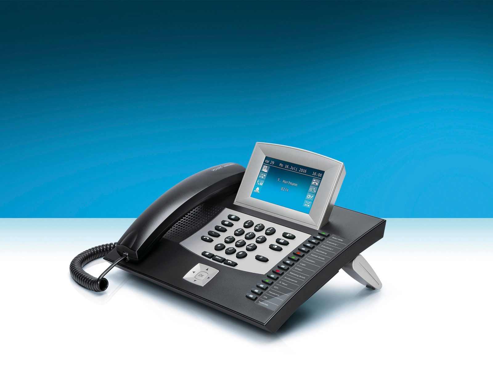 Auerswald COMfortel 2600 - ISDN-telefon - svart - för COMpact 3000 analog, 3000 ISDN, 3000 VoIP, 5010 VOIP, 5020 VOIP, bild 2