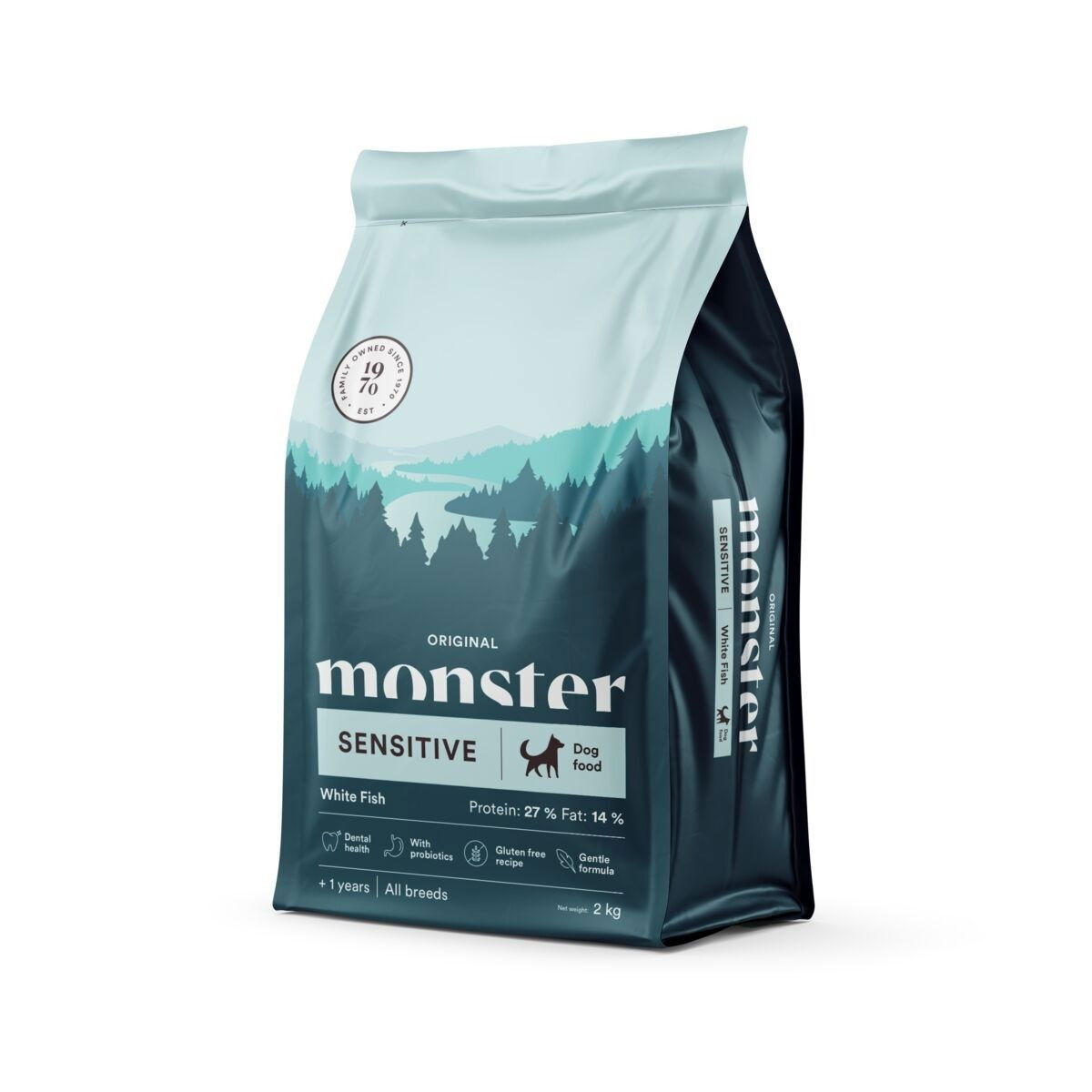 Monster Dog Adult All Breed Sensitive White Fish Torrfoder till Hund 2 kg