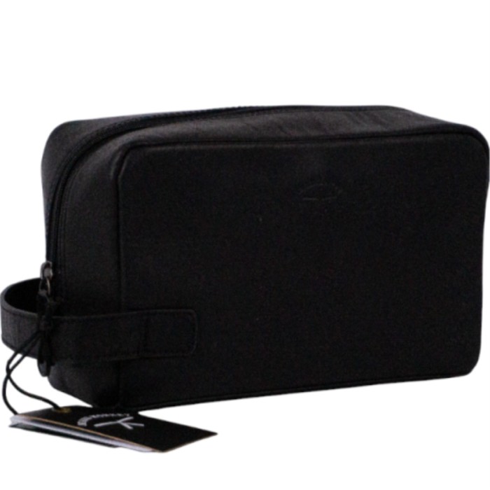 Beard Monkey Toiletry Bag Leather Black