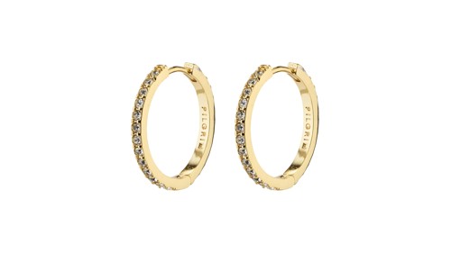 PILGRIM - EBNA Medium Crystal Hoops - Gold-Plated - 18 mm, bild 3