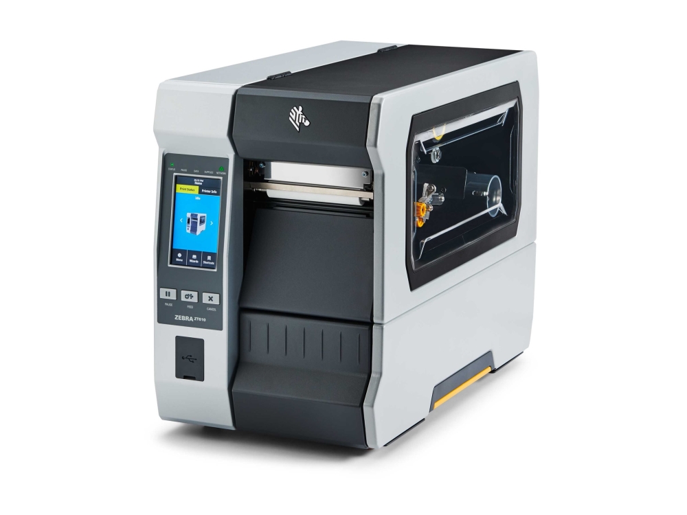 Zebra ZT6 Series ZT610 - Etikettskrivare - direkt termisk/termisk överföring - Rulle (10,8 cm) - 600 dpi - upp till 152 mm/sek - USB, seriell, Gigabit LAN, USB-värd, NFC, Bluetooth 4.0 - avdragare med uppspolning av täckpapper