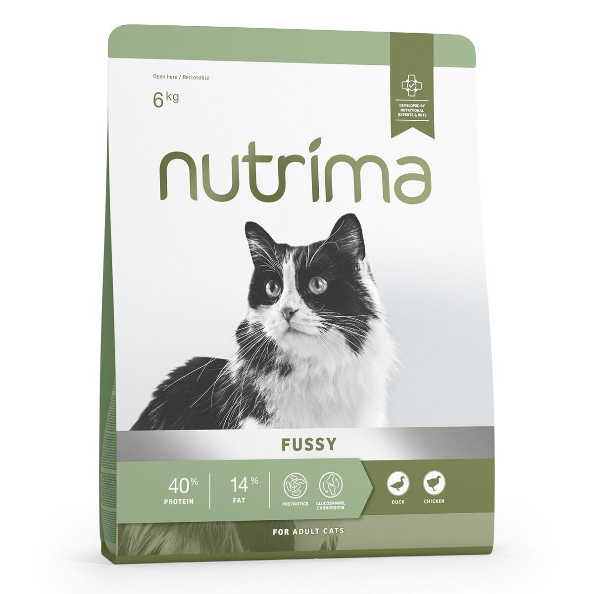 Nutrima Cat Adult Fussy Duck & Chicken Torrfoder till Katt 6kg