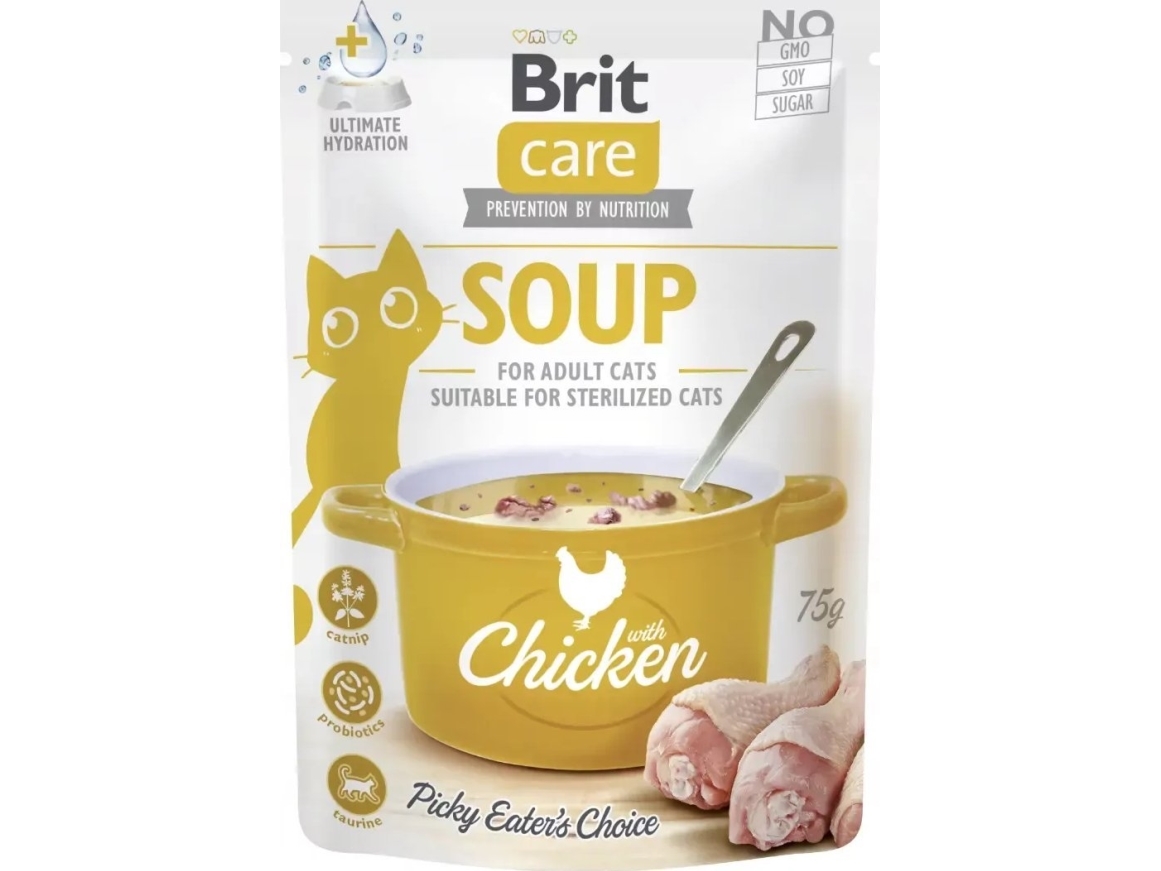 Brit Care Våtfoder för katter Kycklingsoppa 75g