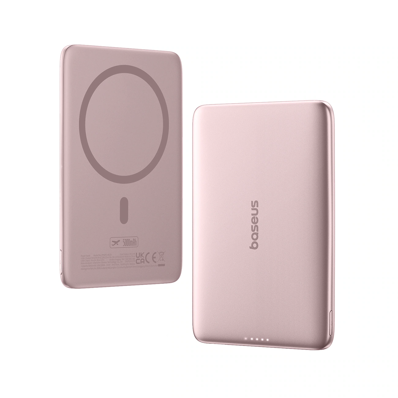 Baseus PicoGo AM41 Magnetisk Powerbank i Kortformat 20W 5000mAh OS - Rosa, bild 4