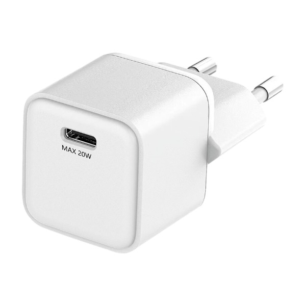 Dacota Platinum 20 W GaN USB-C snabbladdare 1 Port, vit