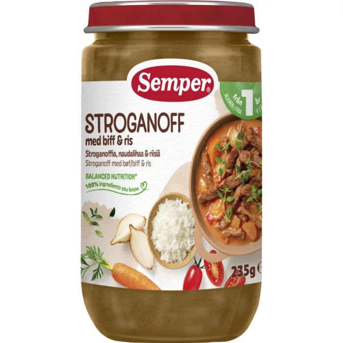 Semper Stroganoff med Biff & Ris 12M 235 g