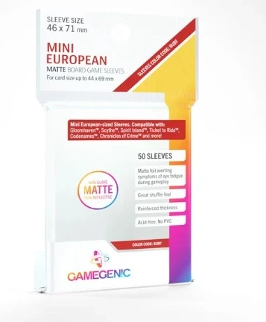Gamegenic Matte Mini Euro Sleeves 46x71 mm (50 st)